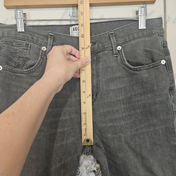 Agolde Jeans Sophie High Rise Crop Maverick Size 29 Black Distressed - Picture 7 of 9